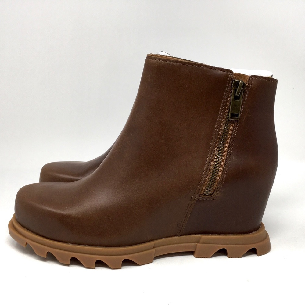 🔴SOLD Sorel Joan Of Arctic Wedge III Zip Boot Waterproof Shoe Hazelnut - Picture 6 of 11